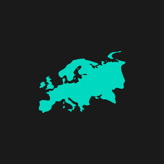 Eurasia map flat icon