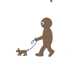 Kippy walking dog