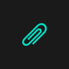 paper clip icon.