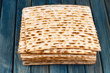 matzo on wooden table