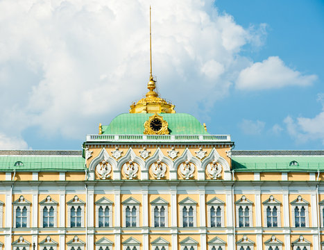 The Grand Kremlin Palace (Bolshoy Kremlyovskiy Dvorets), close-up, Moscow, Russia