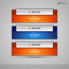 Vector business banners editable design elements for infographic