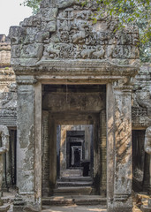 Fototapeta na wymiar Preah Khan, the Temple of the Sacred Sword, built by Jayavarma