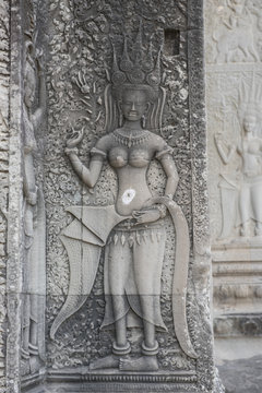 Dancing womann or deity, Angkhor Wat, Cambodia