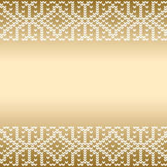 Border With Knitted Seamless Ornament