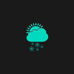 cloud snow sun icon