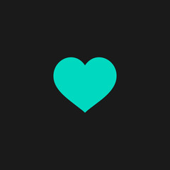 Flat heart icon.