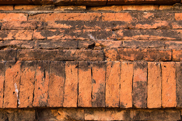 Old brick cracked wall texture background