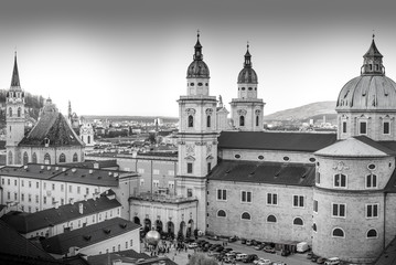 Fototapeta na wymiar Cityscape of the historic city of Salzburg, Austria