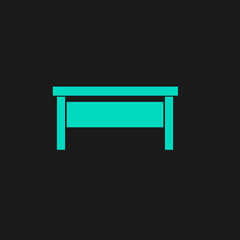 writing desk flat icon