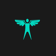 Obraz premium Winged man. Vector