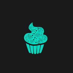 vector cupcake icon
