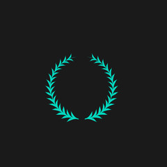 Laurel wreaths set vector isolated