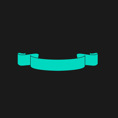 Simple ribbon flat icon