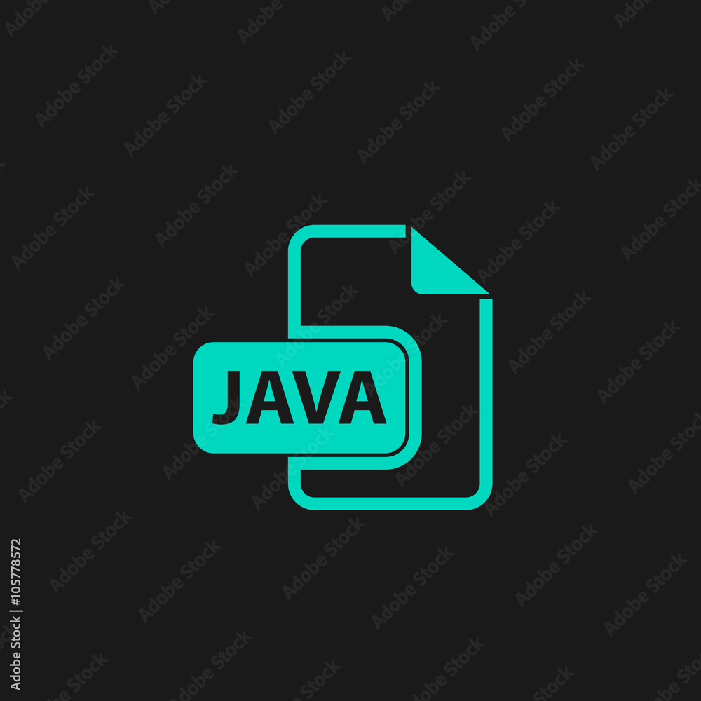 Poster java development file format flat icon