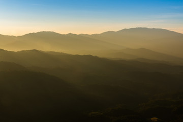 mountains at sunset