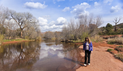Fototapeta na wymiar A View of Sedona's Famous Oak Creek