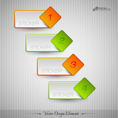 Business stickers on the gray background for infographics webdes