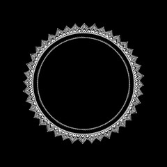 Ornament frames in round shape, design element