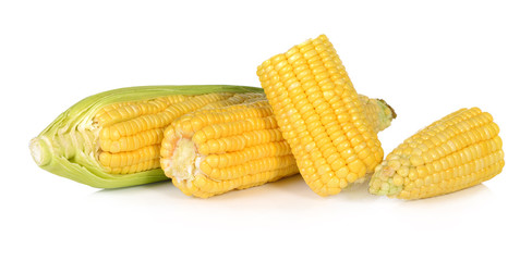 Corn on white background