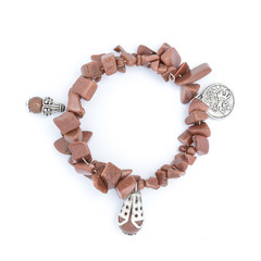 Bracelet with brown stones isolated