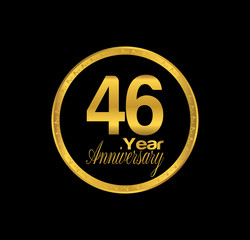 46 anniversary with black golden ring 