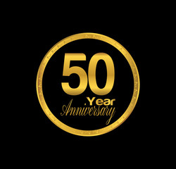 50 anniversary with black golden ring 