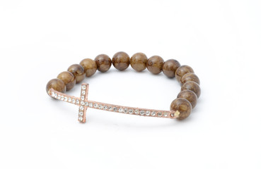 Bracelet with a cross isolated