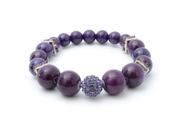 Purple bracelet isolated