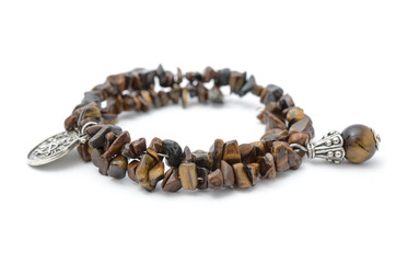 Bracelet with brown stones isolated