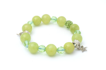green bracelet isolated