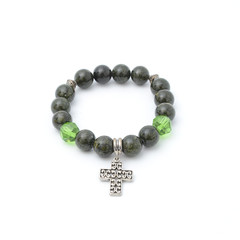 bracelet with cross isolated