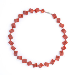 Obraz premium red beads isolated