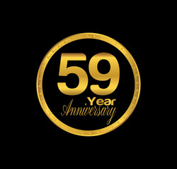 59 anniversary with black golden ring 