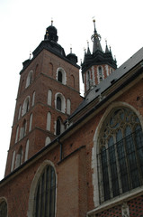 Building of St. Mary's church in Market square, Cracov, Poland