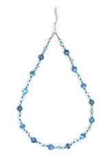 Blue beads isolated