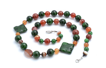 beads from natural stones isolated