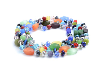 beads from natural stones isolated
