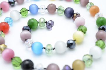 beads from natural stones isolated