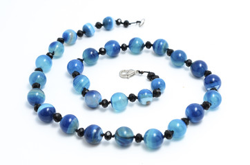 Blue beads isolated
