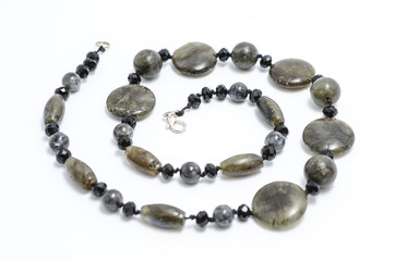 Obraz premium beads from natural stones isolated