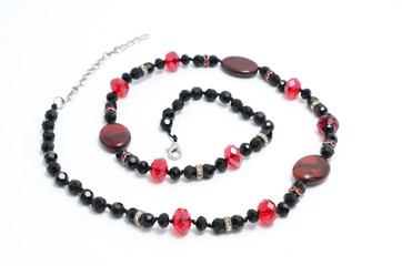 beads from natural stones isolated