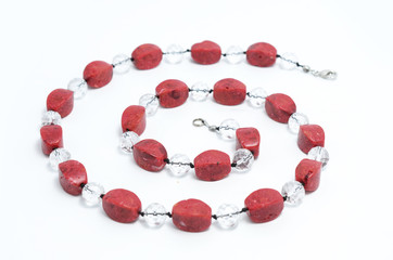 red beads isolated