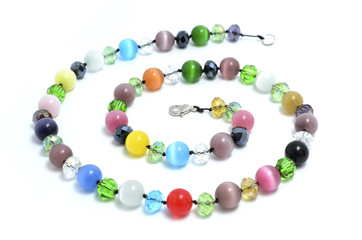 beads from natural stones isolated