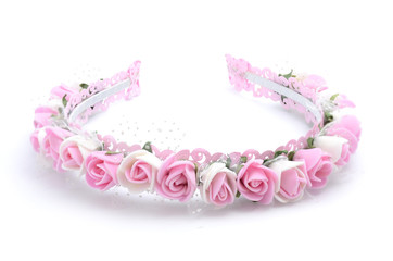 wreath with roses isolated