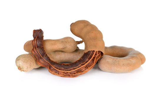 Tamarind on white background
