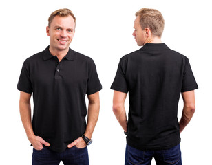 Man in black button up shirt