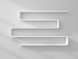 3d rendered modern shelves.