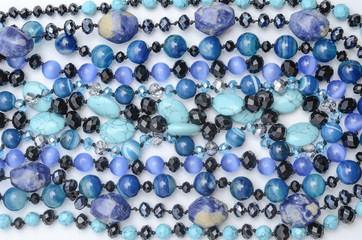 texture of blue beads