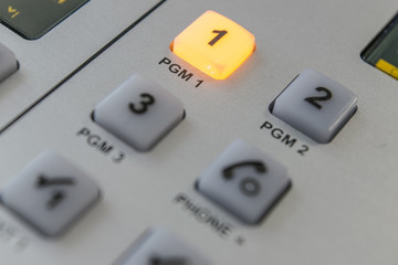 mixer at the radio station